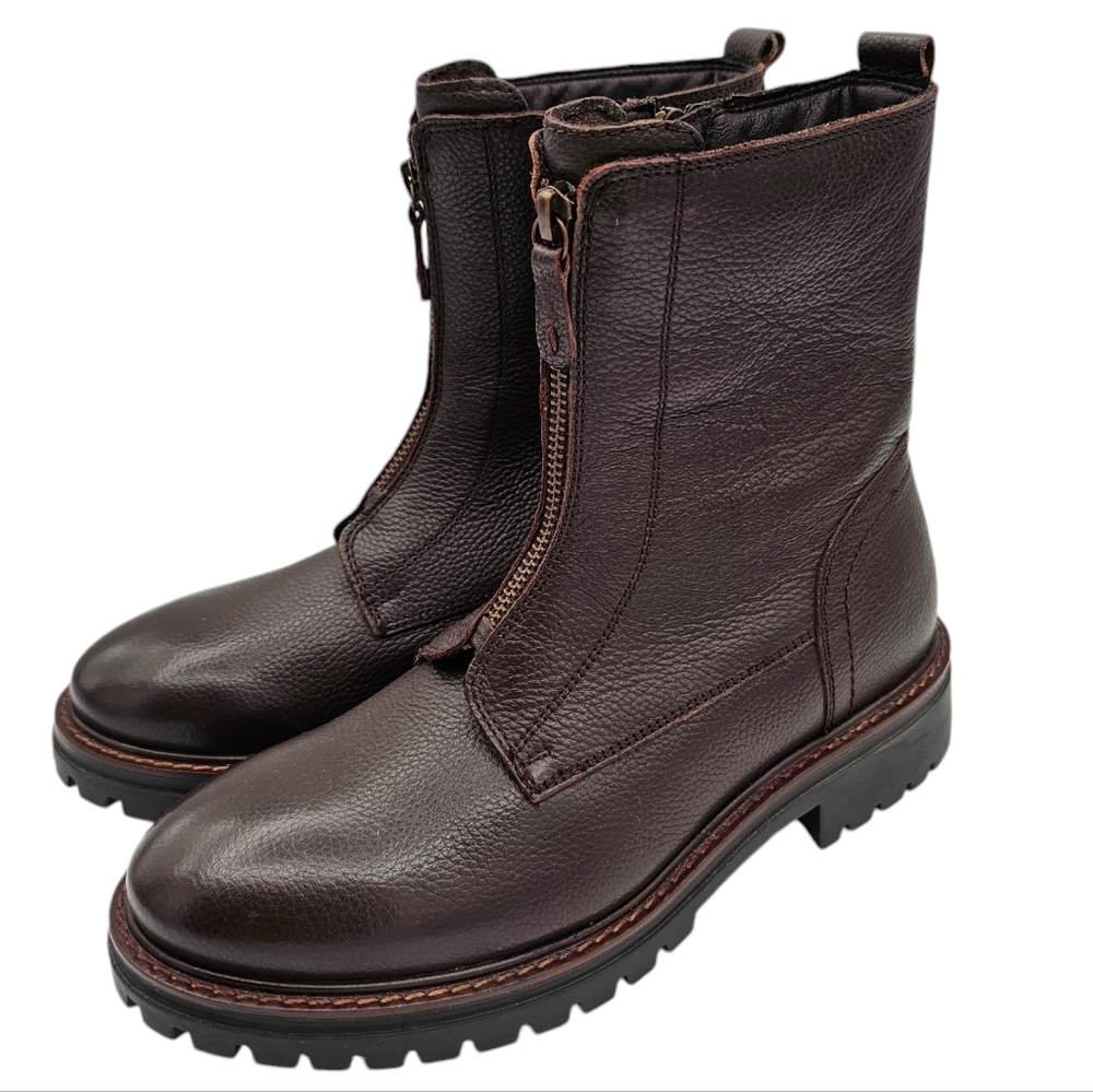 Alberto Torresi Genuine Brown Leather Short Boots Size 39 - fits like 8
